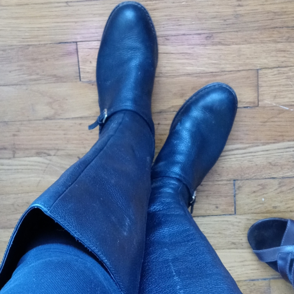 Cole Haan black tall boots